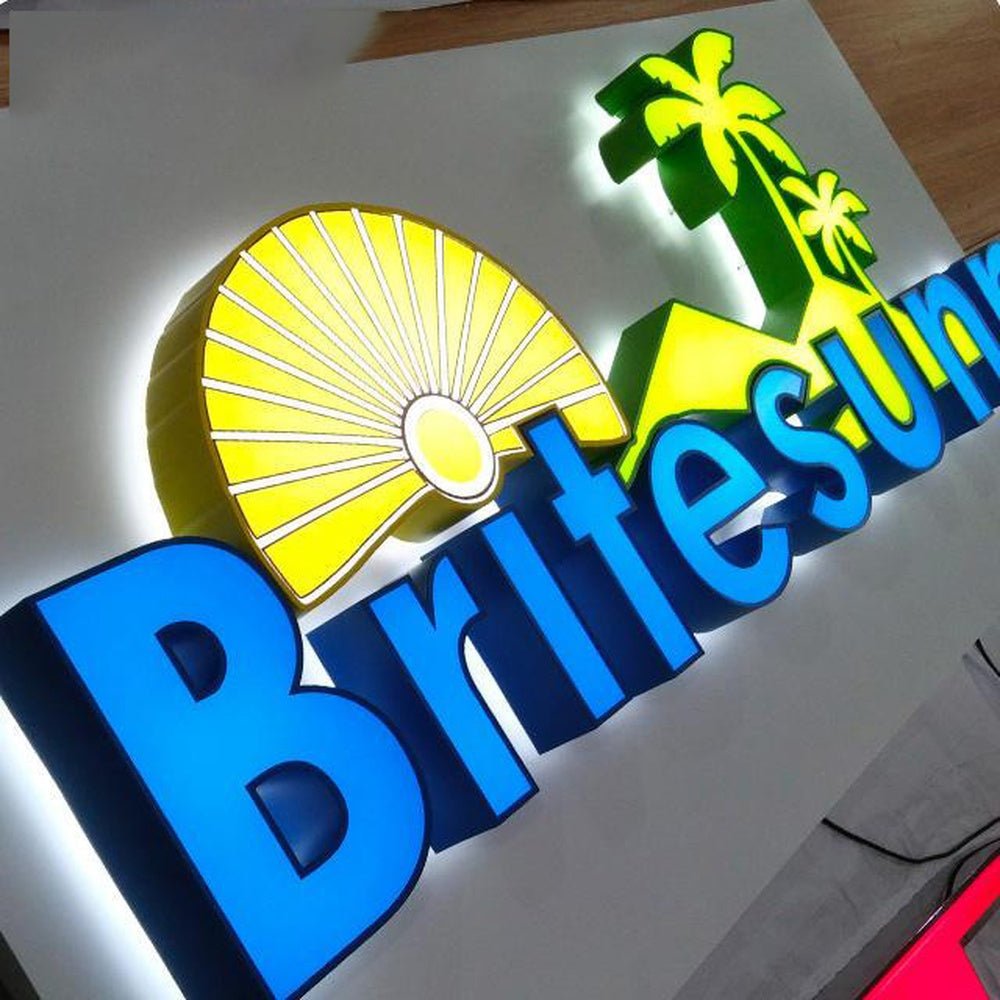Britesunn 3D Front And Back Lit Letters Metal Led Sign - Shineneon