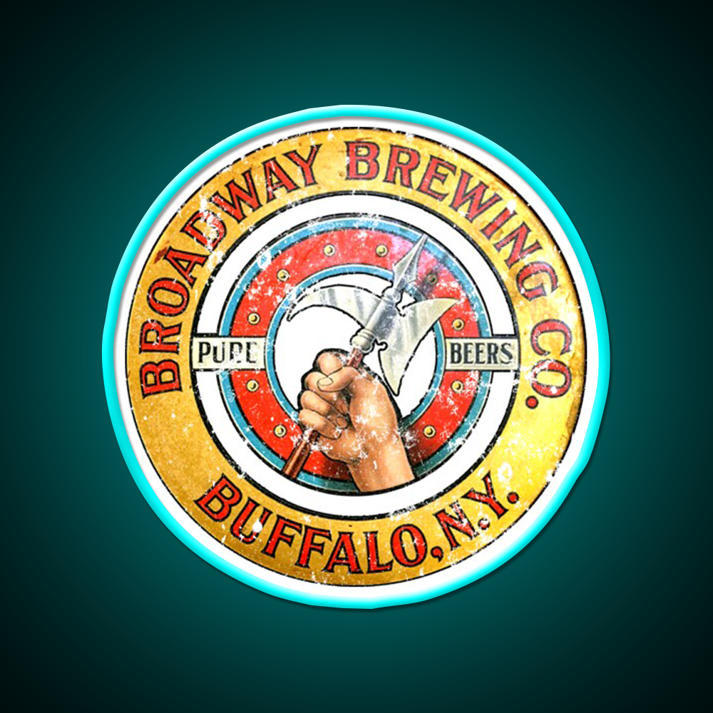 Broadway Brewery Beer Bar Decor Led Neon Sign Rgb Color - Size and dimension reference