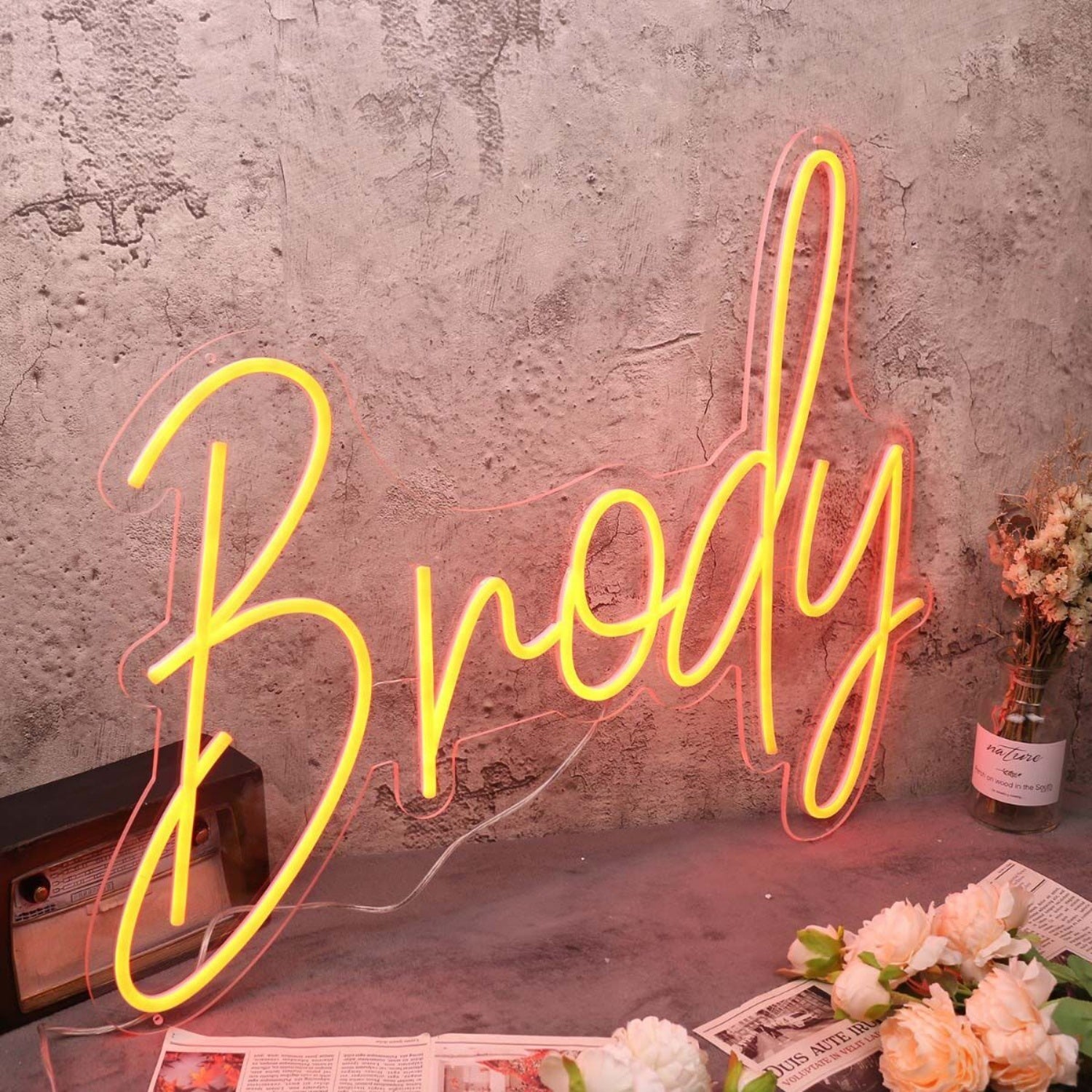 Brody Orange Led Neon Sign - Shineneon