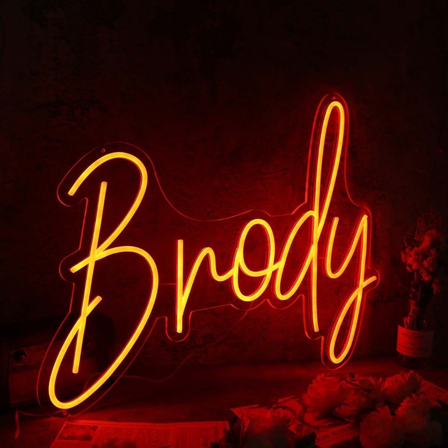 Brody Orange Led Neon Sign - Shineneon