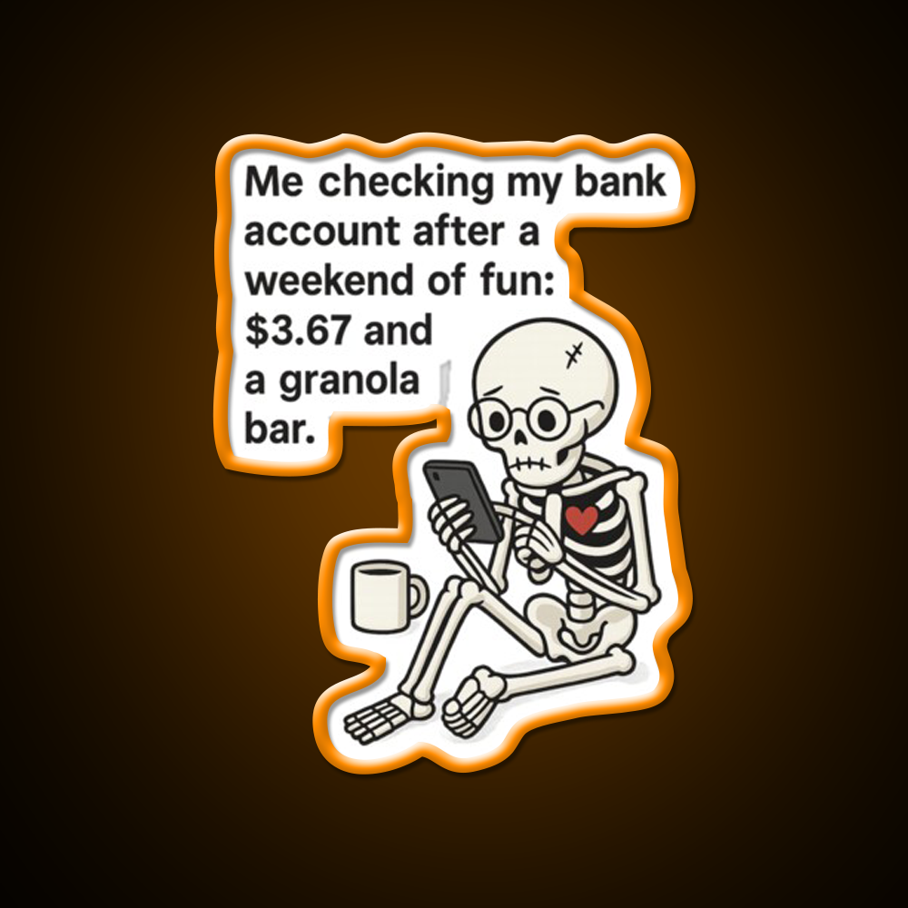 Broke After Weekend Man Cave Bar Led Neon Sign Rgb Color