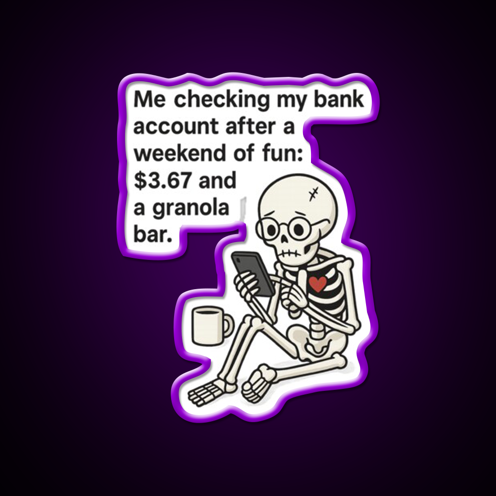 Broke After Weekend Man Cave Bar Led Neon Sign Rgb Color