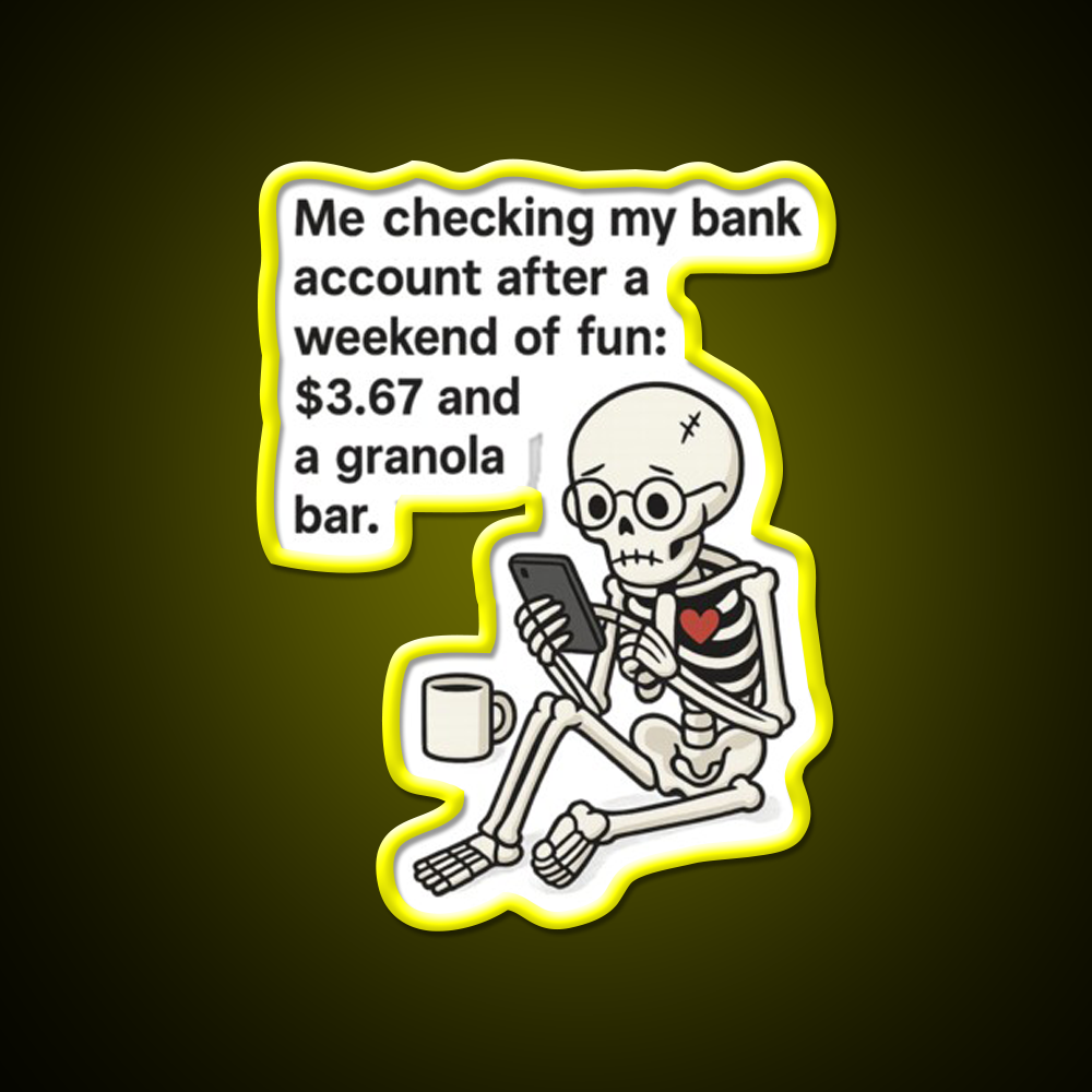 Broke After Weekend Man Cave Bar Led Neon Sign Rgb Color