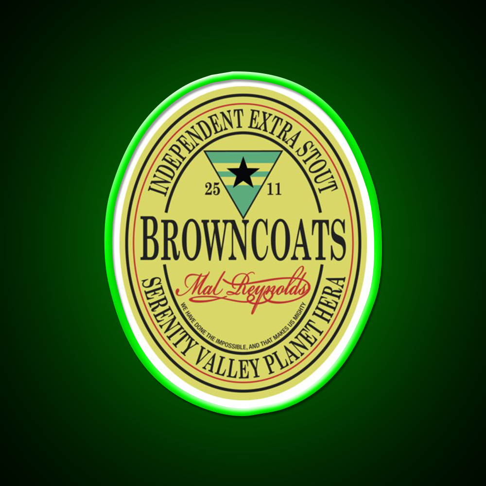 Browncoats Independent Extra Stout Beer Bar Decor Led Neon Sign Rgb Color - LED neon sign view 8