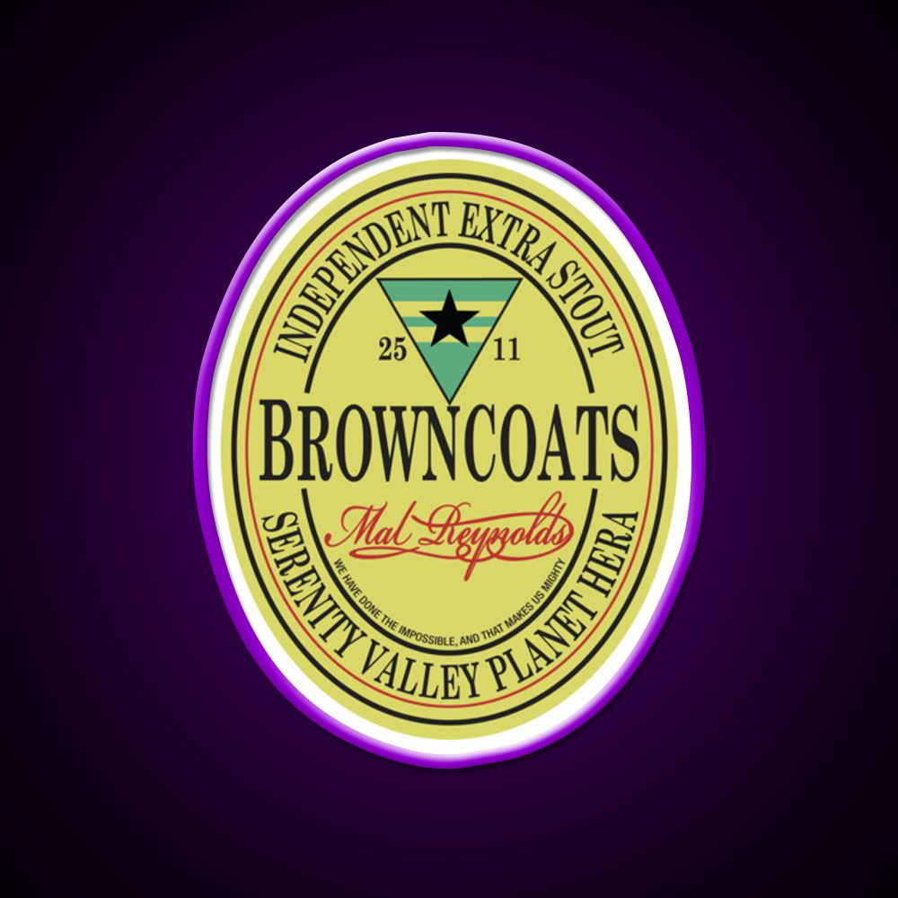 Browncoats Independent Extra Stout Beer Bar Decor Led Neon Sign Rgb Color - LED neon sign view 9