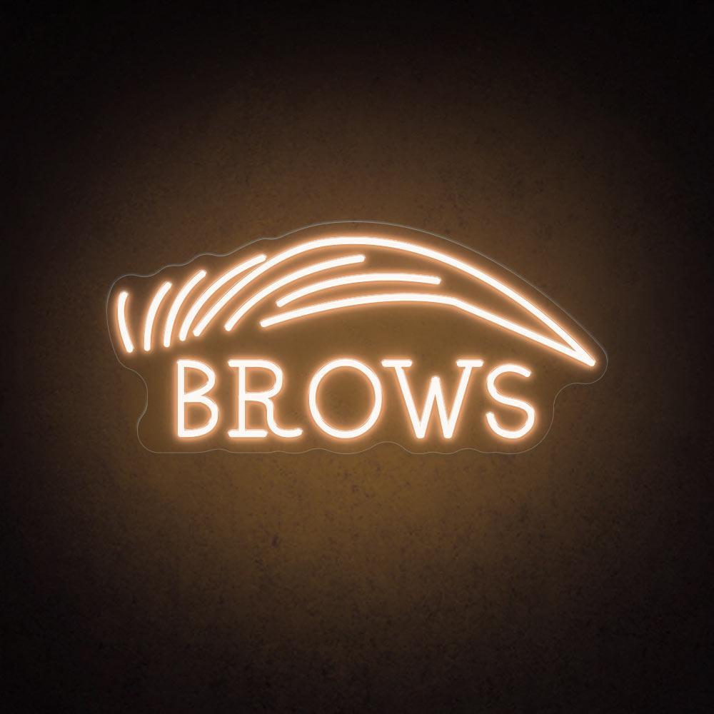 Brows Salon White Brow-Text Led Neon Sign For Beauty Decor | Shineneon