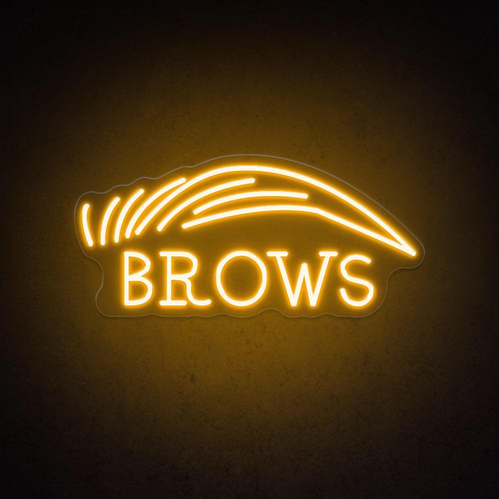 Brows Salon White Brow-Text Led Neon Sign For Beauty Decor | Shineneon