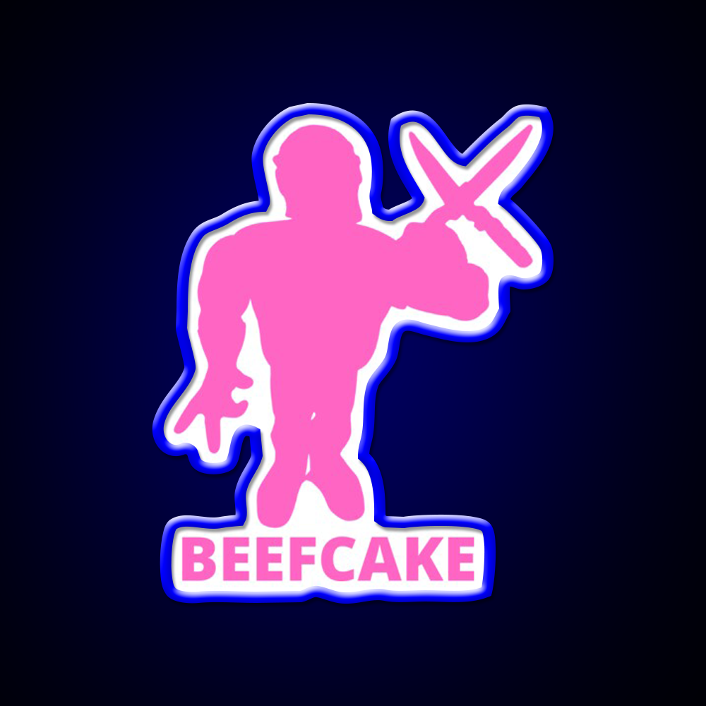 Brutus The Barber Beefcake Barber Shop Haircut Led Neon Sign