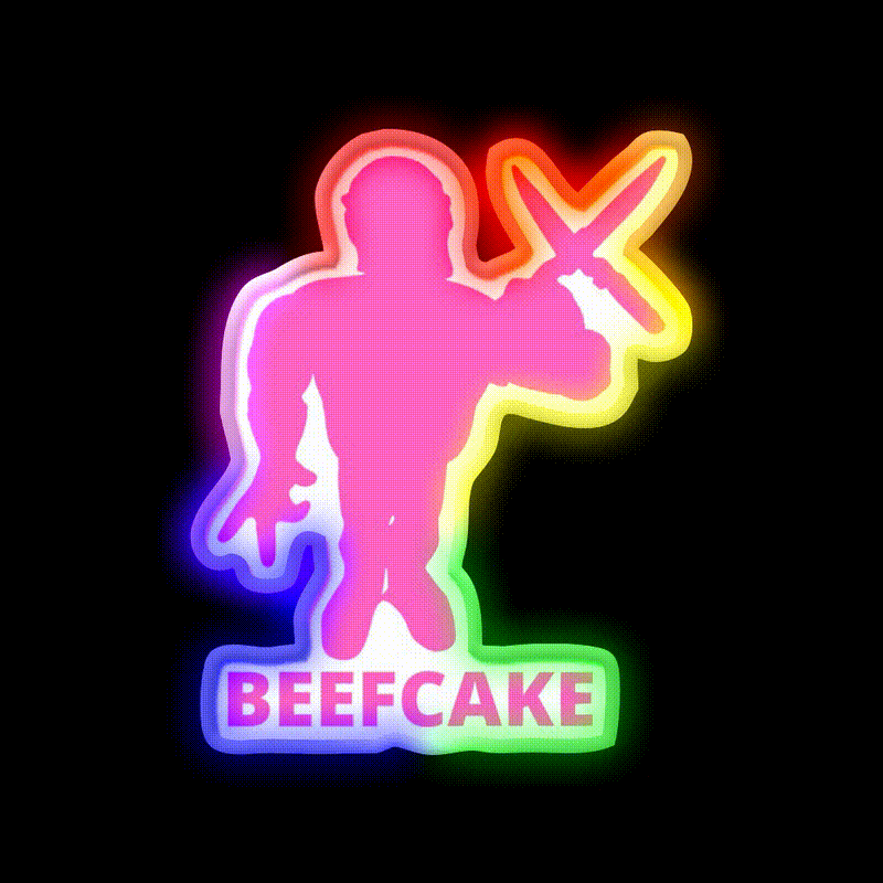 Brutus The Barber Beefcake Barber Shop Haircut Led Neon Sign