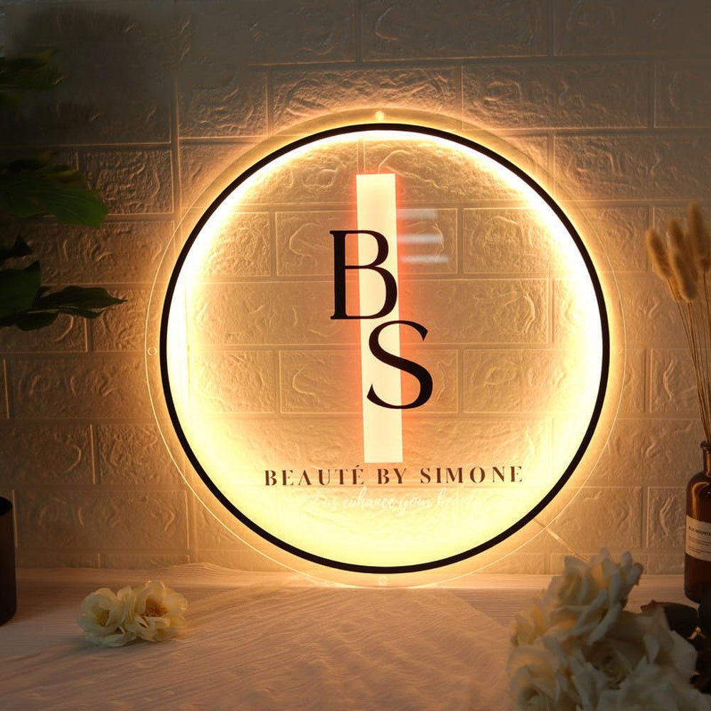 Bs Salon Acrylic Business Logo Sign - Shineneon