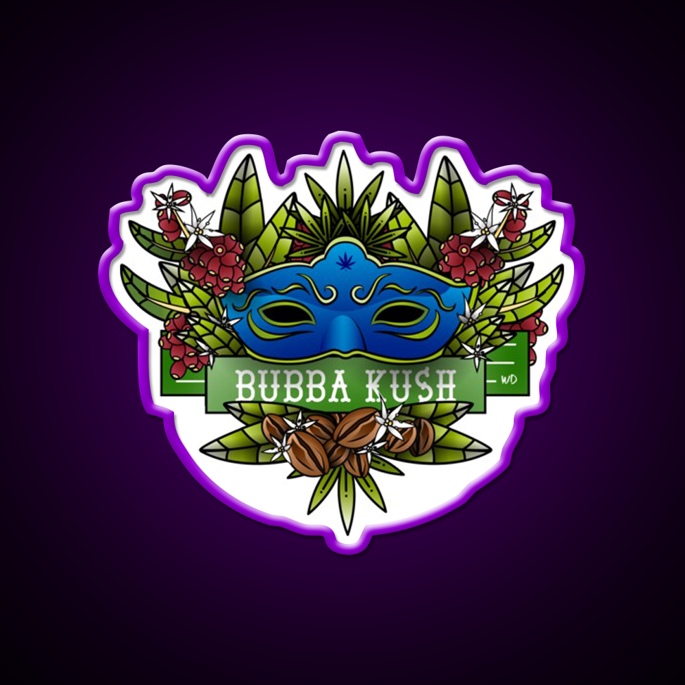 Bubba Kush Hemp Inspired Green Leaf Led Neon Sign Rgb Color - LED neon sign view 9
