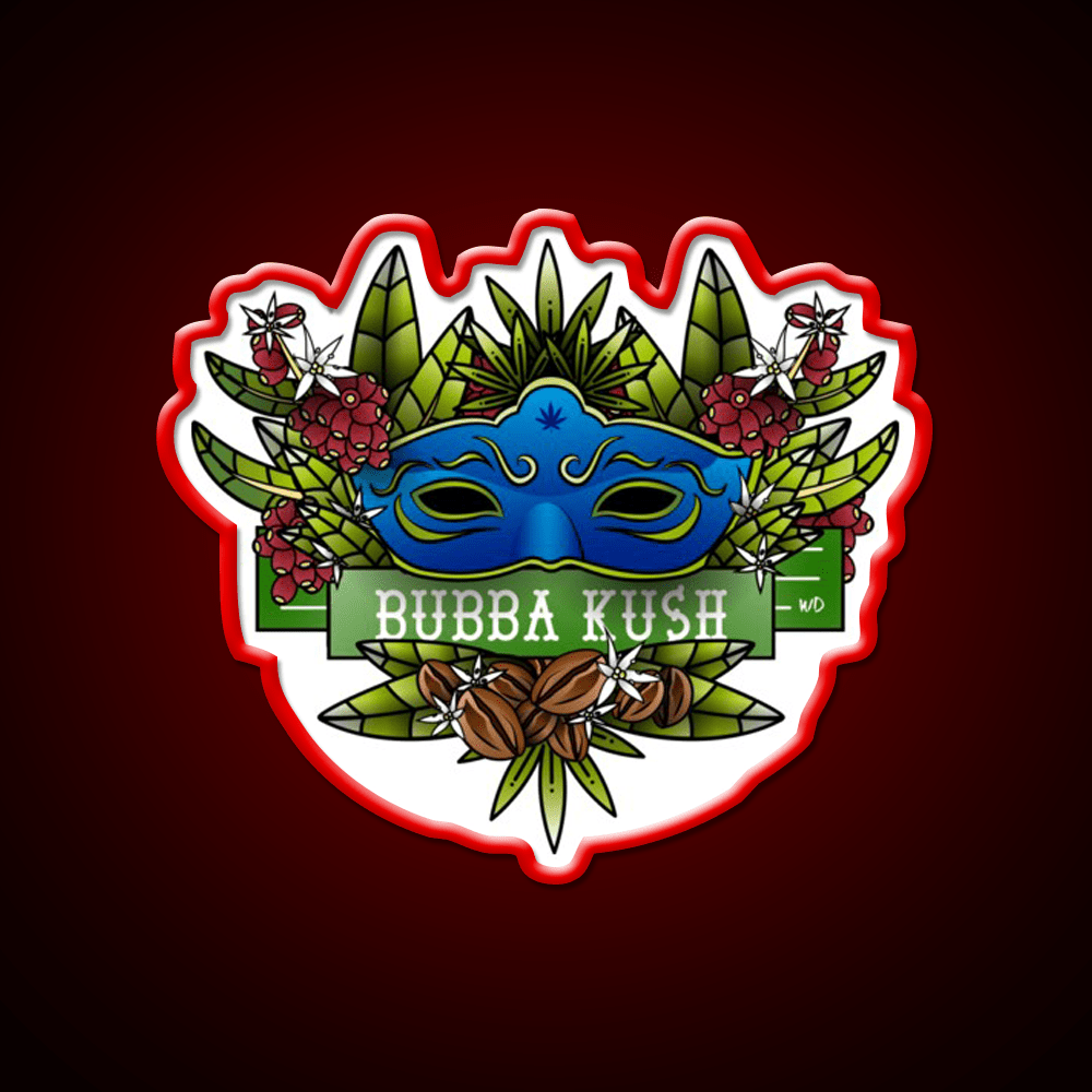 Bubba Kush Hemp Inspired Green Leaf Led Neon Sign Rgb Color - Shineneon