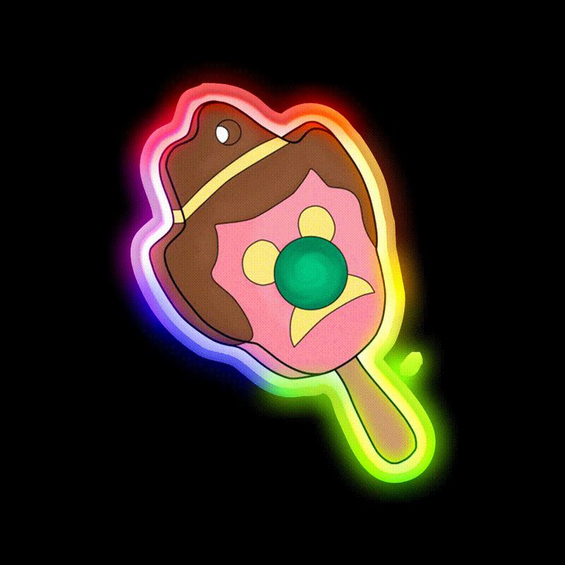 Bubble O Biiiillllll Snack Food Led Neon Sign Rgb Color - LED neon sign close-up detail