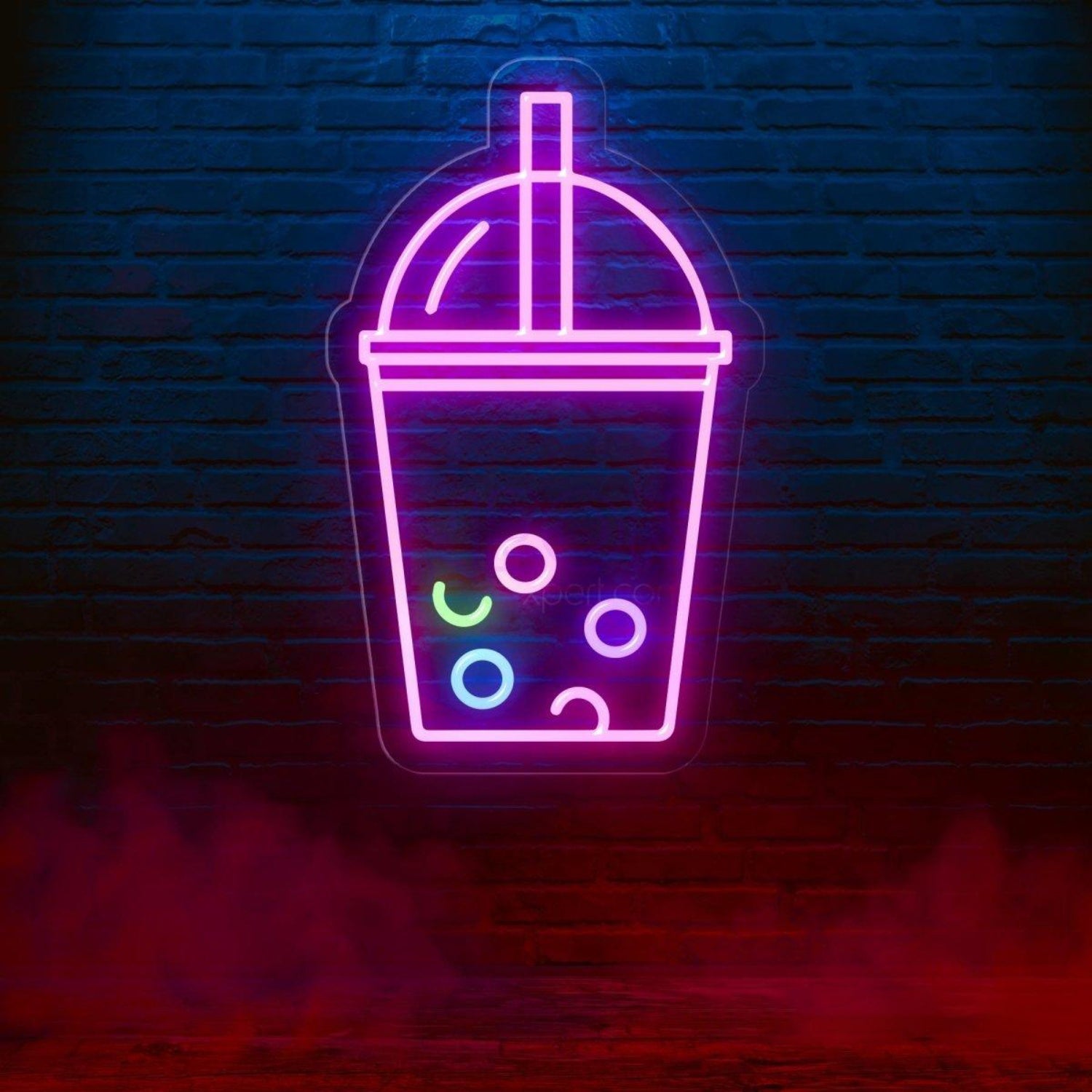 Bubble Tea Cup Led Neon Sign Pink Green Blue Boba Shop Decor | Shineneon