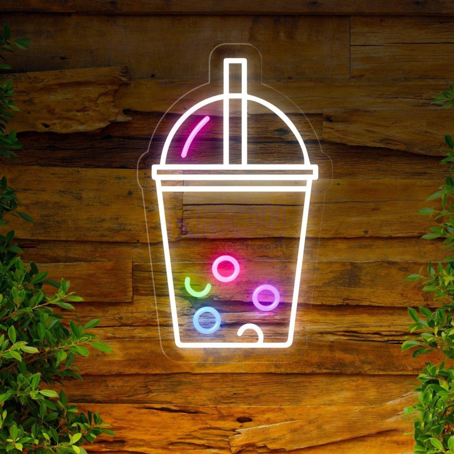 Bubble Tea Cup Led Neon Sign Pink Green Blue Boba Shop Decor | Shineneon