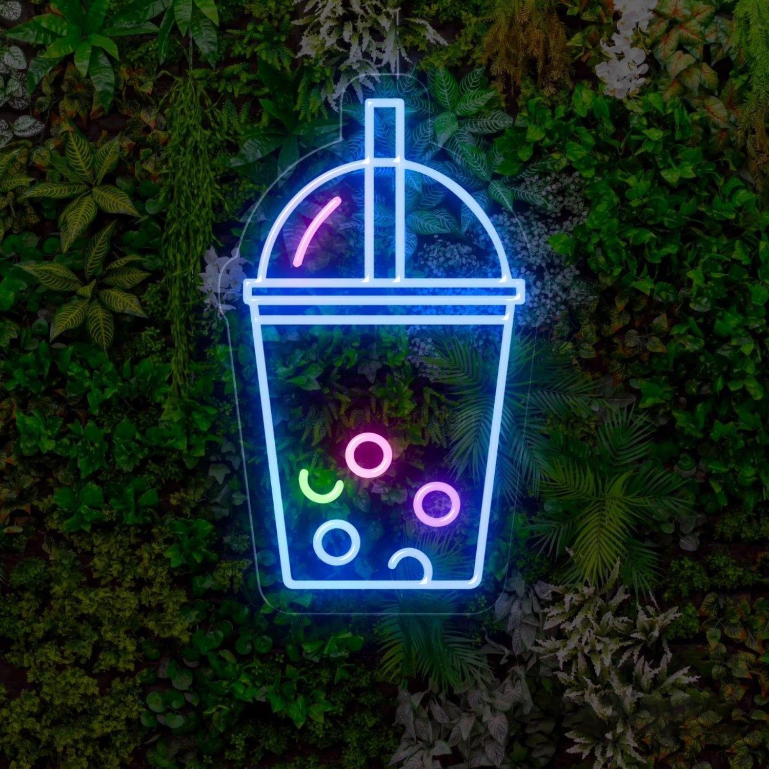 Bubble Tea Cup Led Neon Sign Pink Green Blue Boba Shop Decor | Shineneon