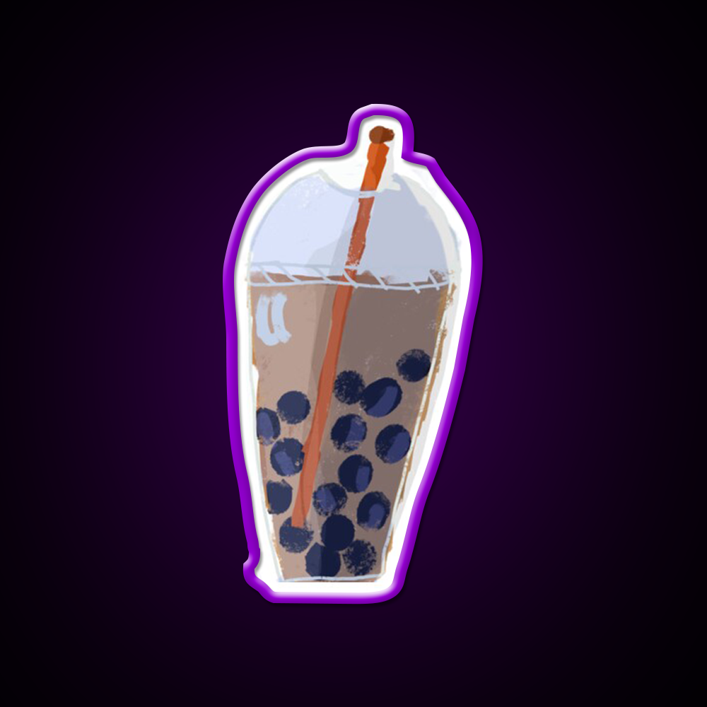 Bubble Tea Me Collage Animation Asian Cultural Led Neon Sign Rgb Color - LED neon sign view 9