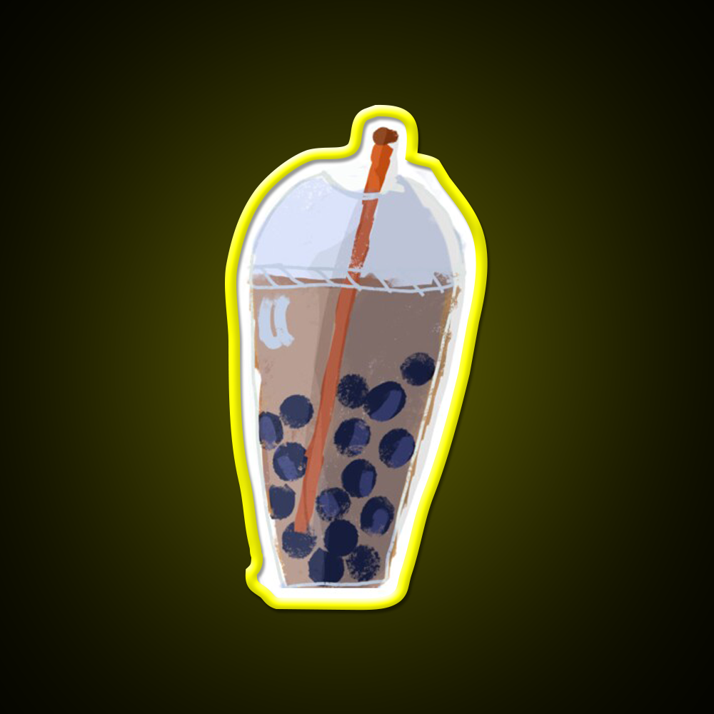 Bubble Tea Me Collage Animation Asian Cultural Led Neon Sign Rgb Color - LED neon sign view 7