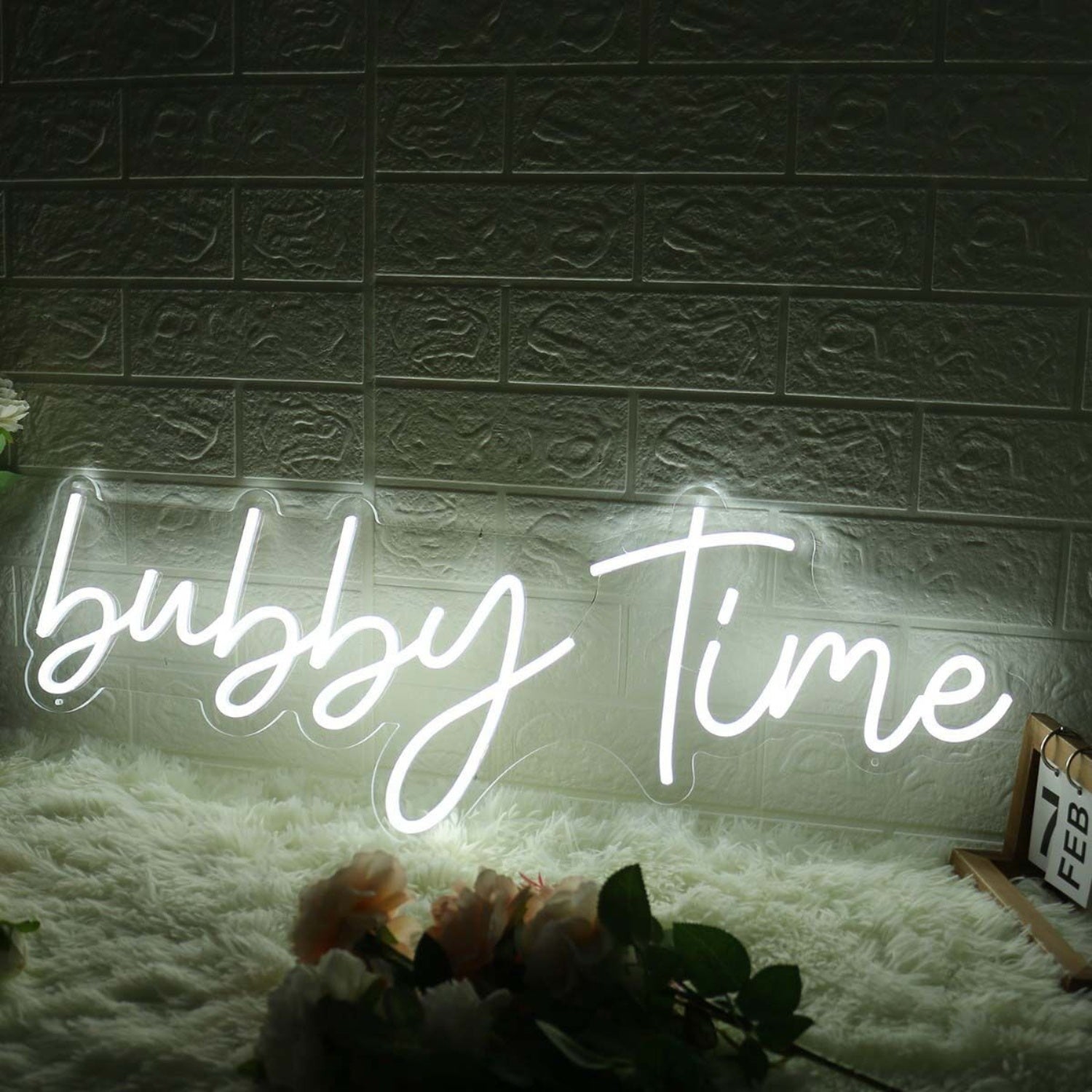 Bubby Time White Led Neon Sign - Shineneon