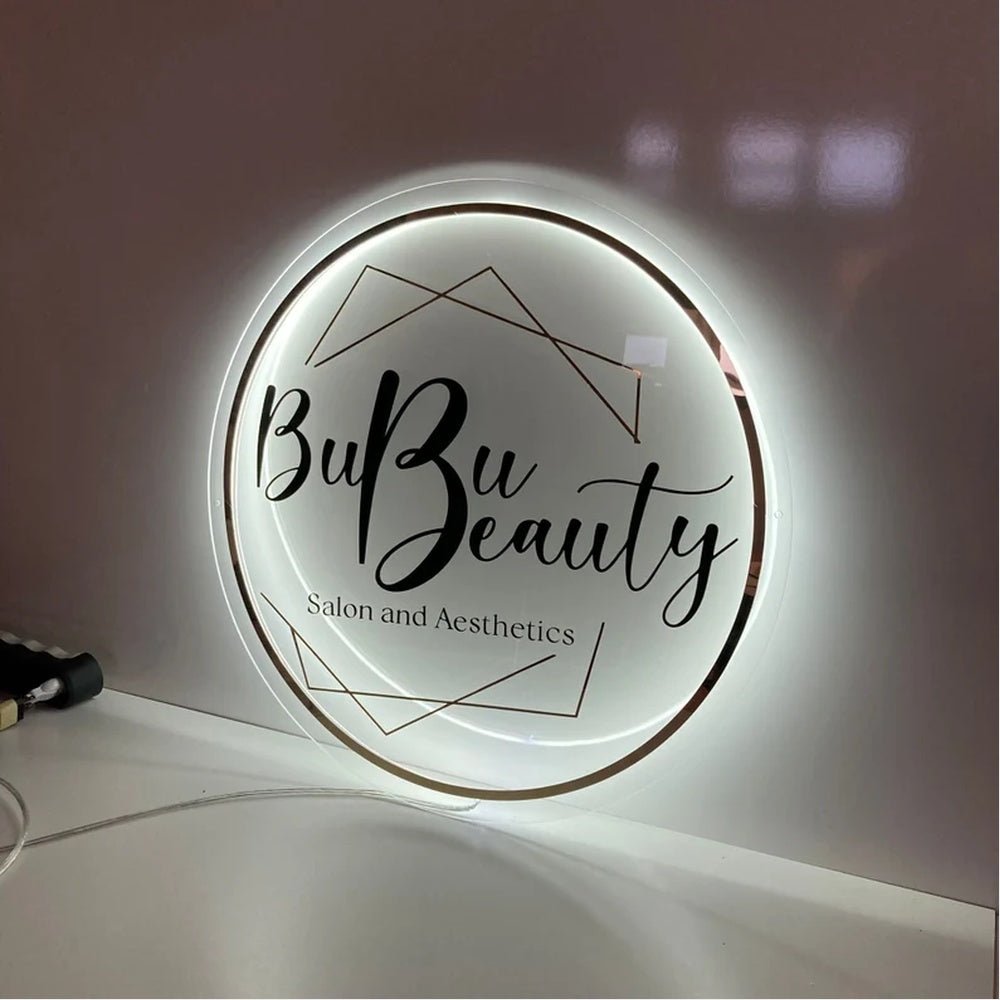 Bubu Beauty Salon Acrylic Business Logo Sign - Shineneon