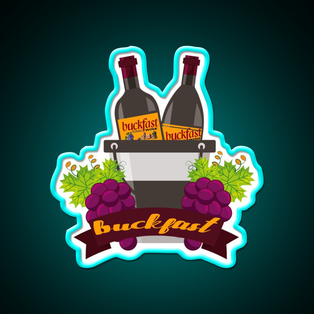 Buckfast Tonic Wine Beer Bar Decor Led Neon Sign Rgb Color - Size and dimension reference