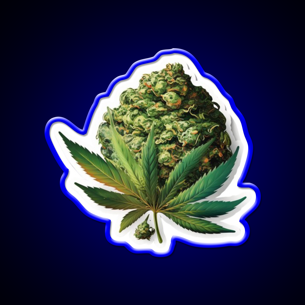 Bud Hemp Inspired Green Leaf Led Neon Sign Rgb Color - LED neon sign view 5