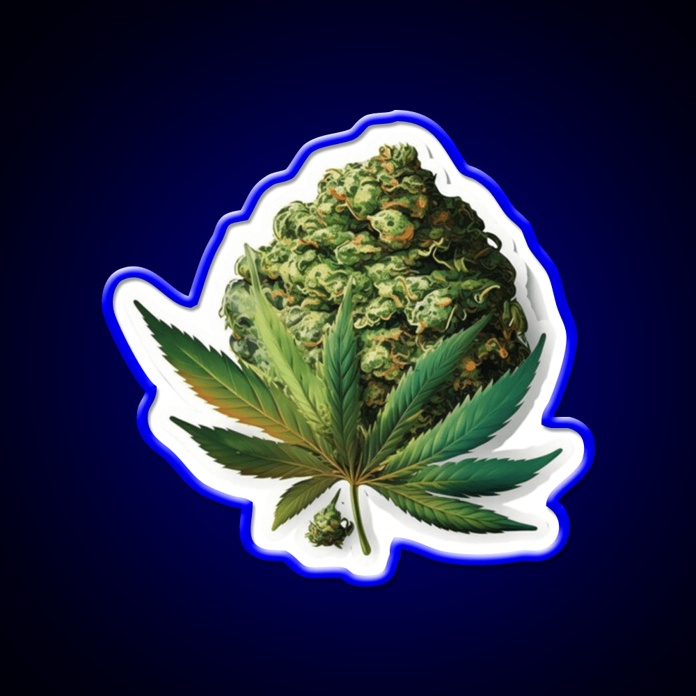 Bud Hemp Inspired Green Leaf Led Neon Sign Rgb Color - Shineneon