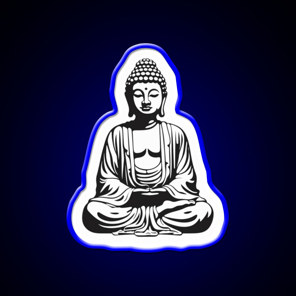Buddha Buddhist Meditation Yoga Led Neon Sign For Home Rgb Color