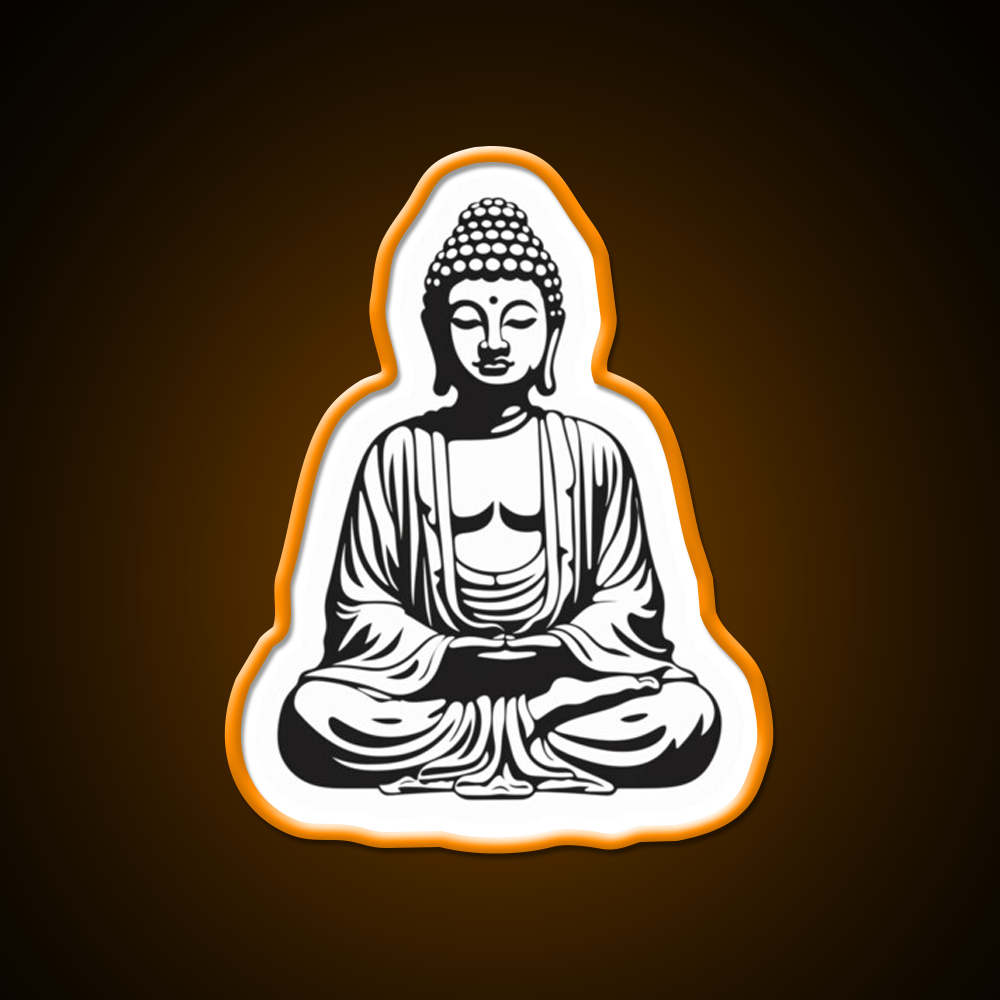 Buddha Buddhist Meditation Yoga Led Neon Sign For Home Rgb Color