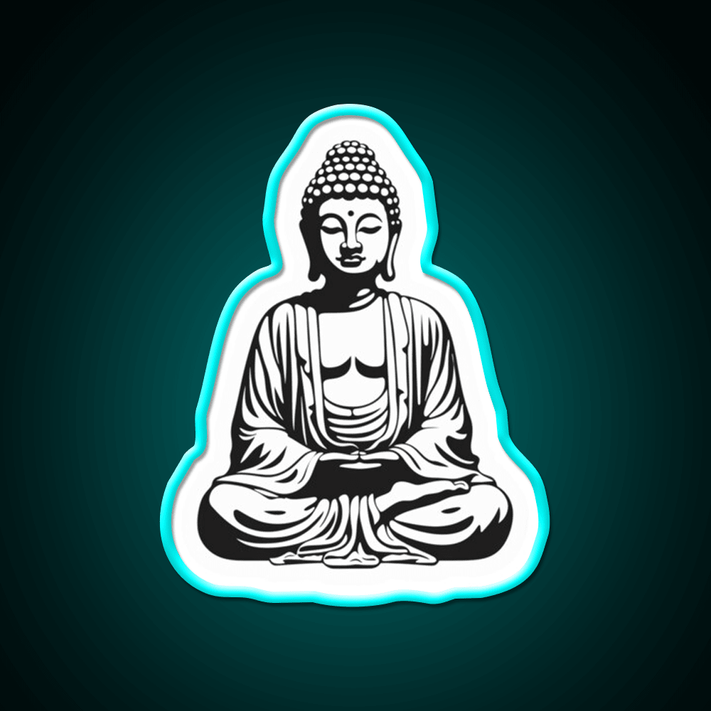 Buddha Buddhist Meditation Yoga Led Neon Sign For Home Rgb Color - Shineneon