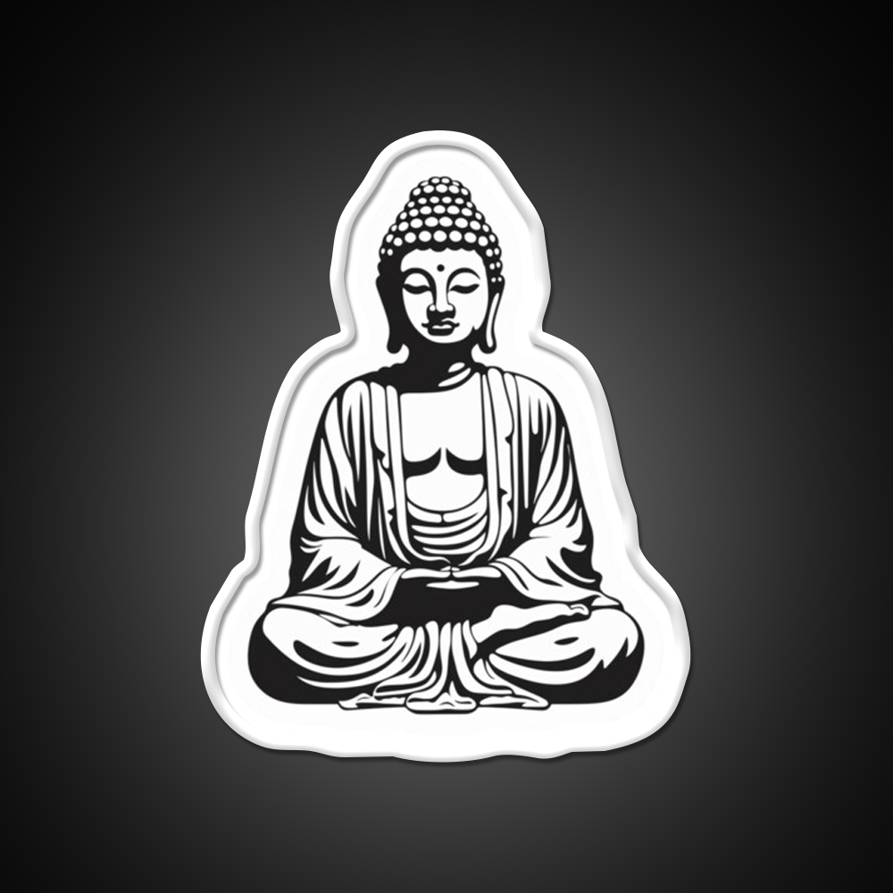 Buddha Buddhist Meditation Yoga Led Neon Sign For Home Rgb Color