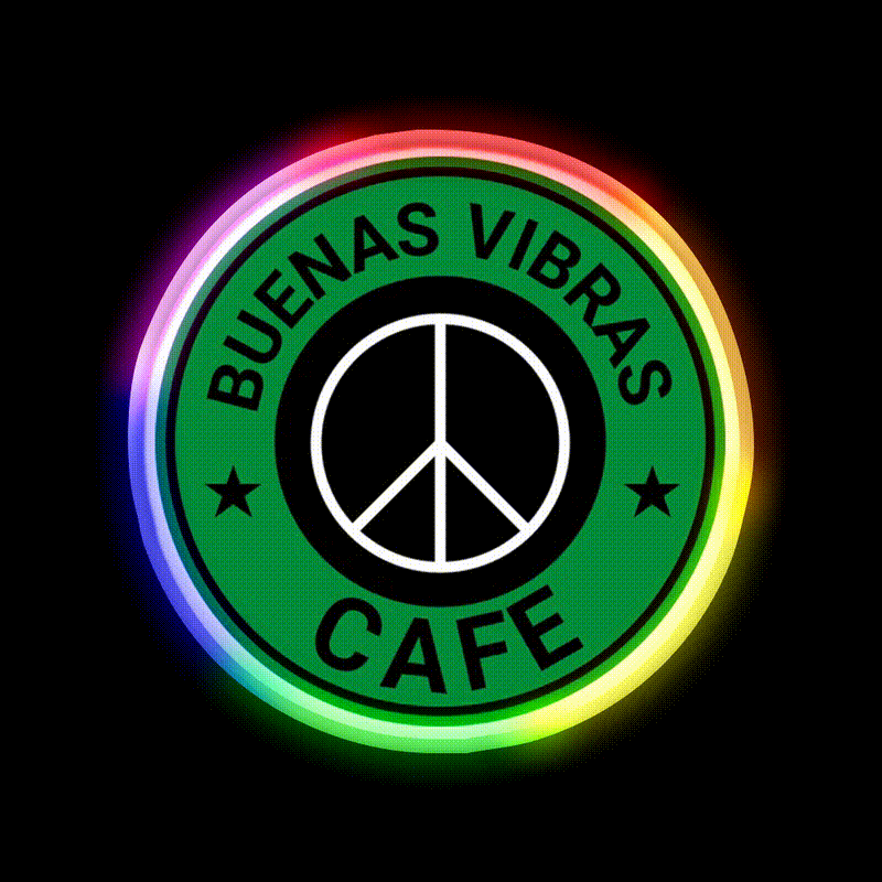 Buenas Good Vibes Bakery Cafe Led Neon Sign Espresso Bar Art Rgb Color
