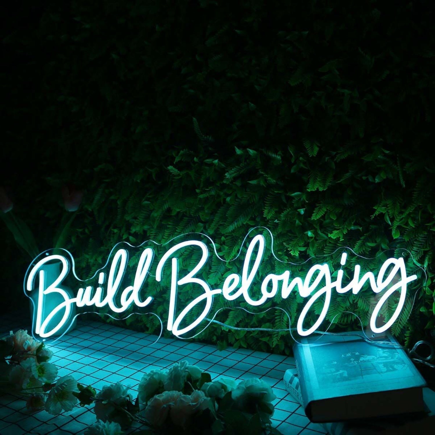 Build Belonging Blue Led Neon Sign - Shineneon