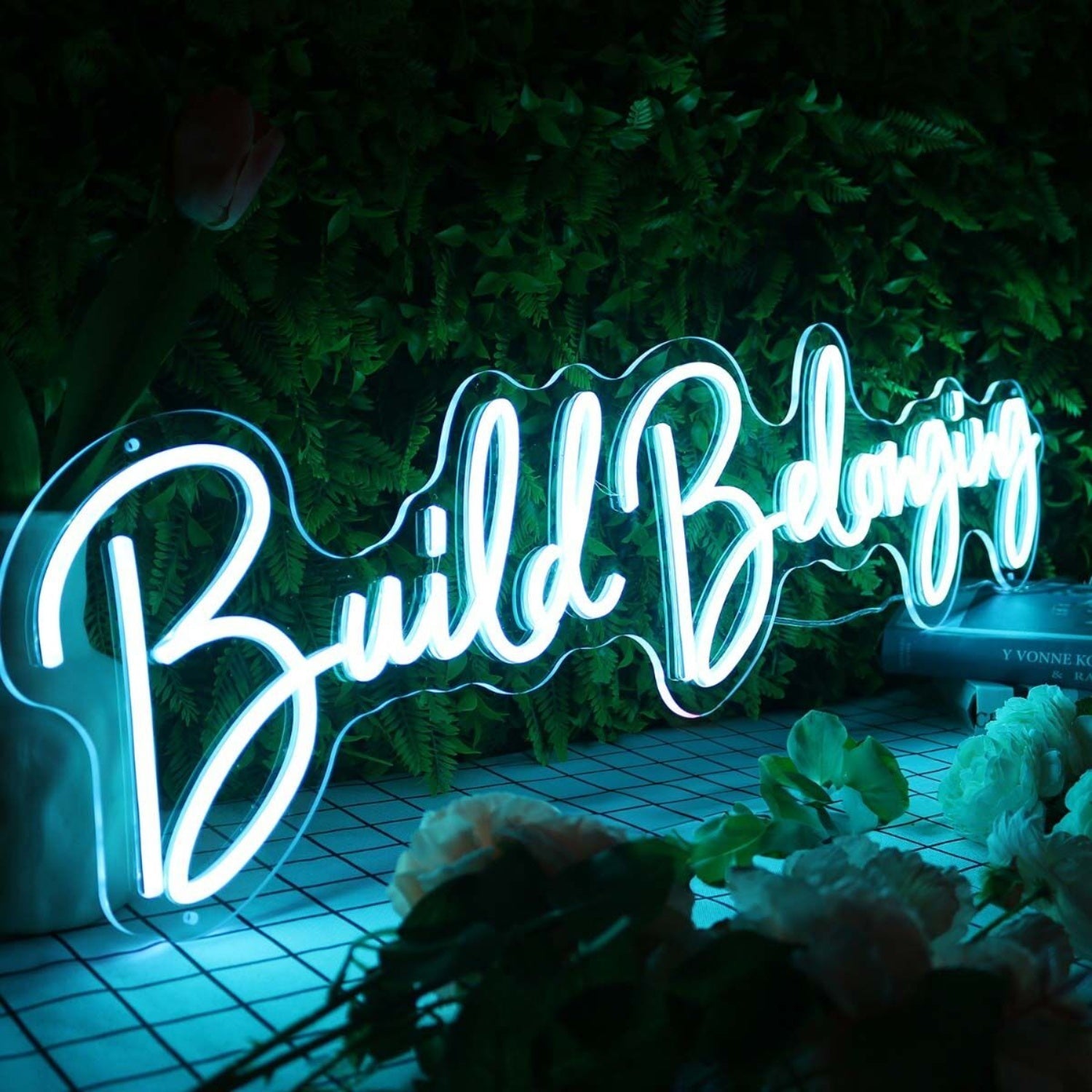 Build Belonging Blue Led Neon Sign - Shineneon