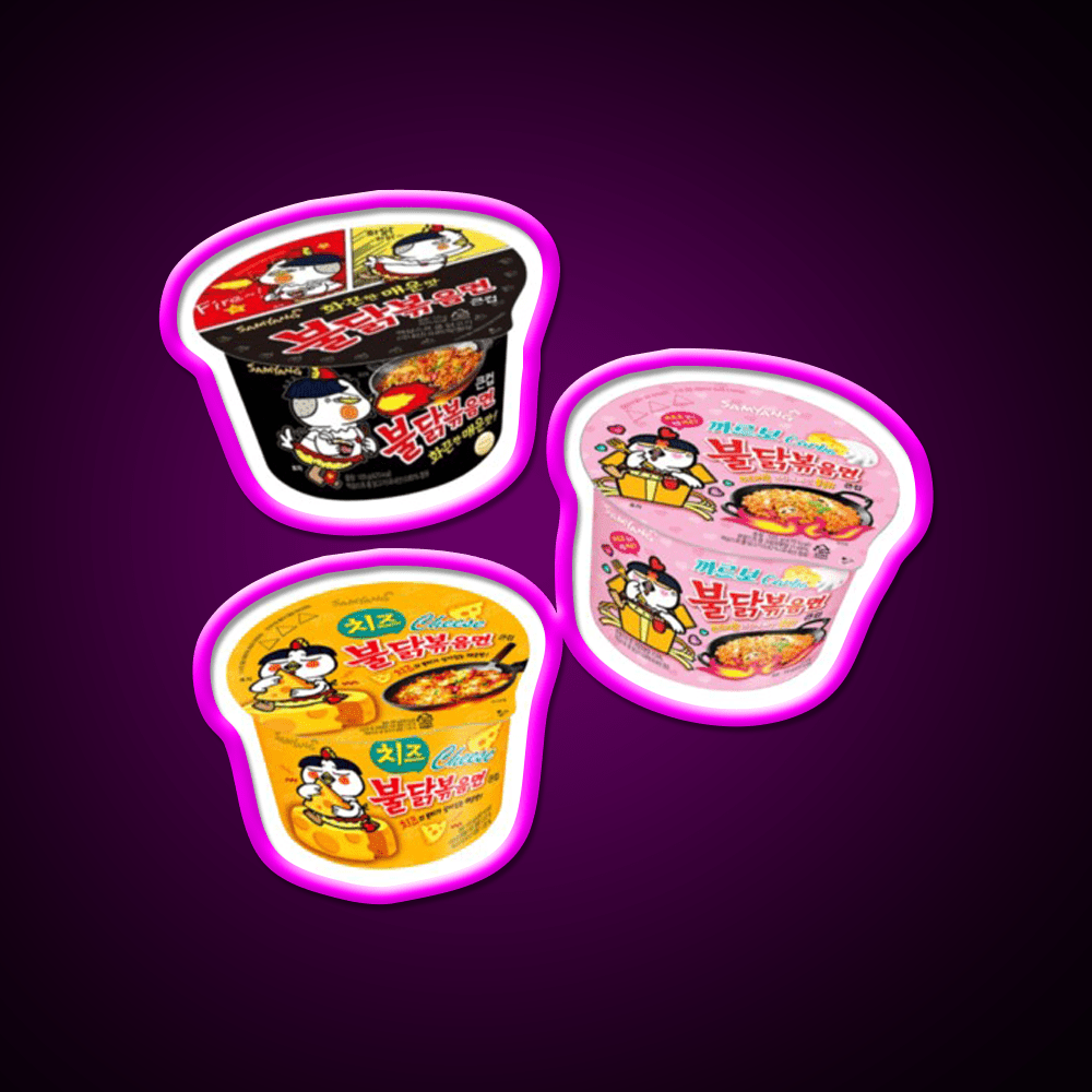 Buldak Stir Fried Noodles Snack Food Led Neon Sign Rgb Color - Shineneon