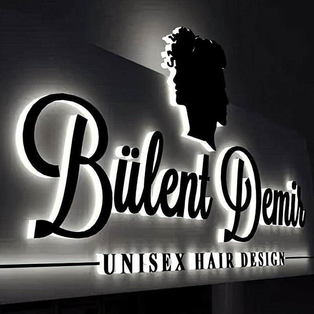 Bulent Demis Hair Design 3D Backlit Letters Business Metal Led Sign - Shineneon