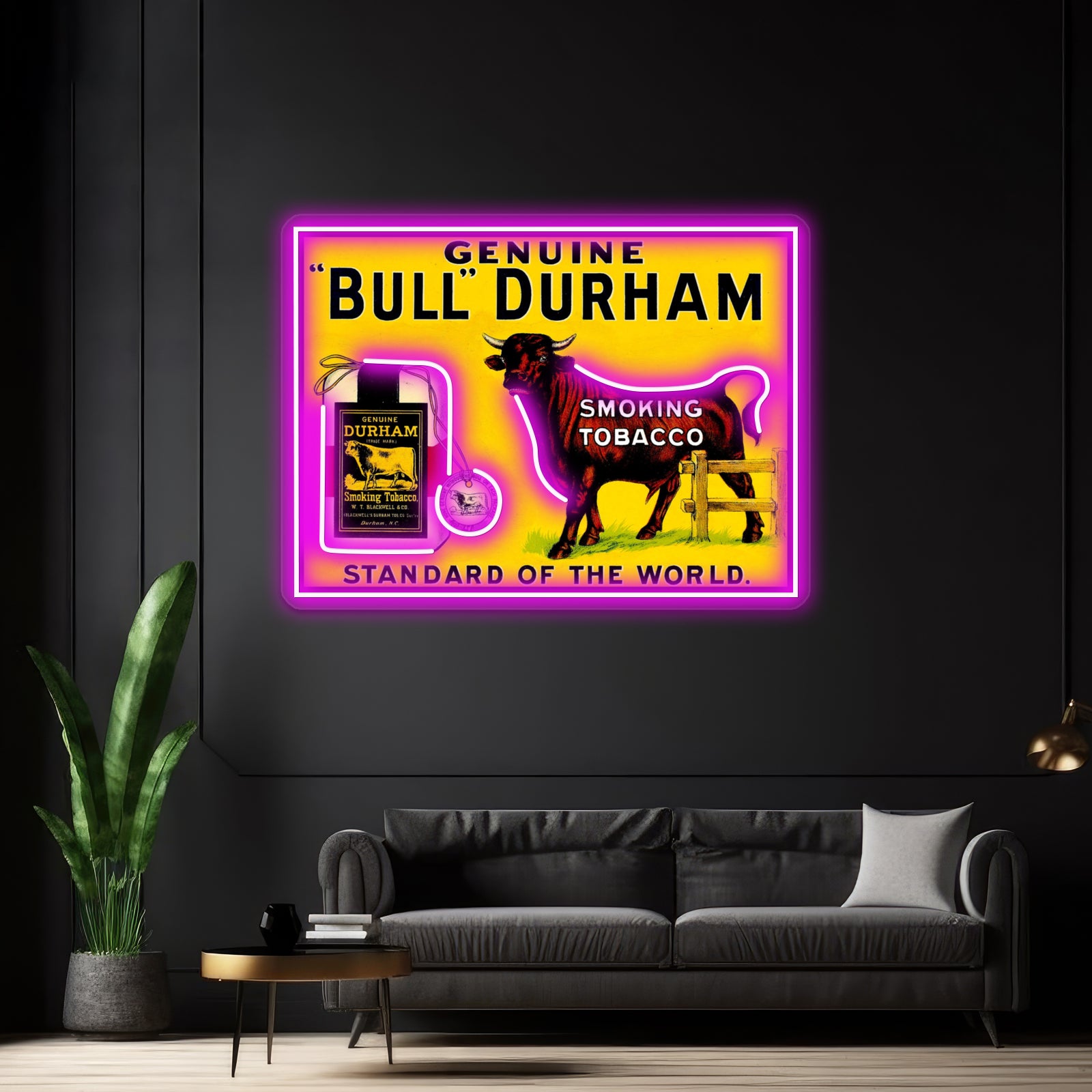 Bull Durham Vintage Smoking Tobacco Advertising Print Wall Artwork Neon Signs | Shineneon
