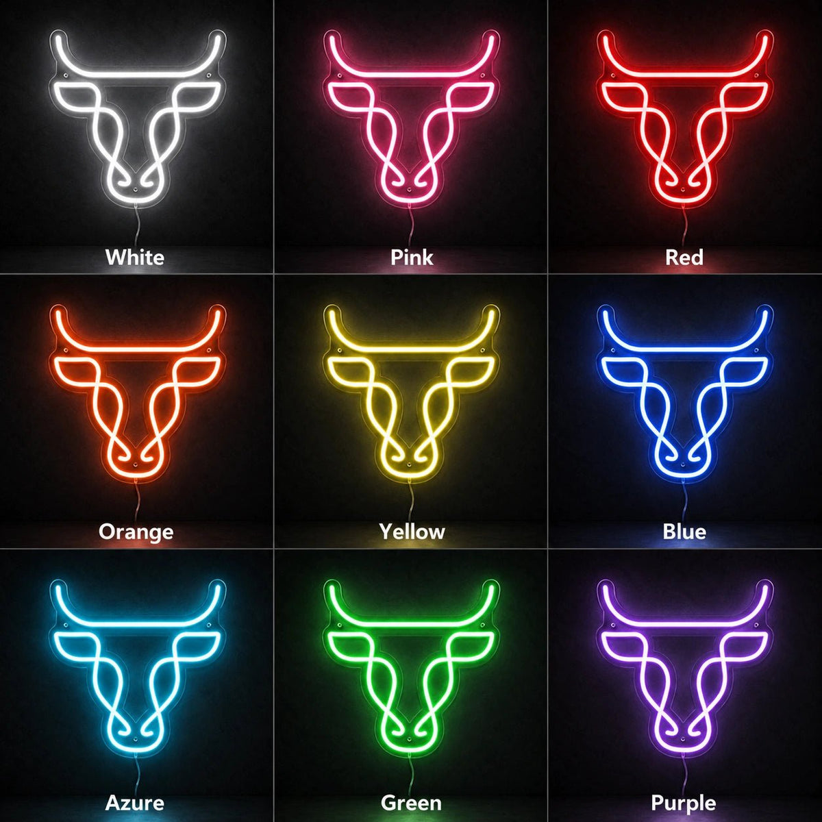 Bull Head LED Neon Sign Man Cave Neon Sign - Shineneon