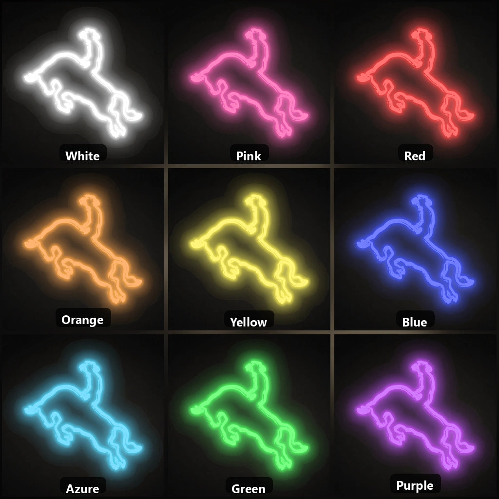 Bull Rider Vintage LED Neon Sign color grid