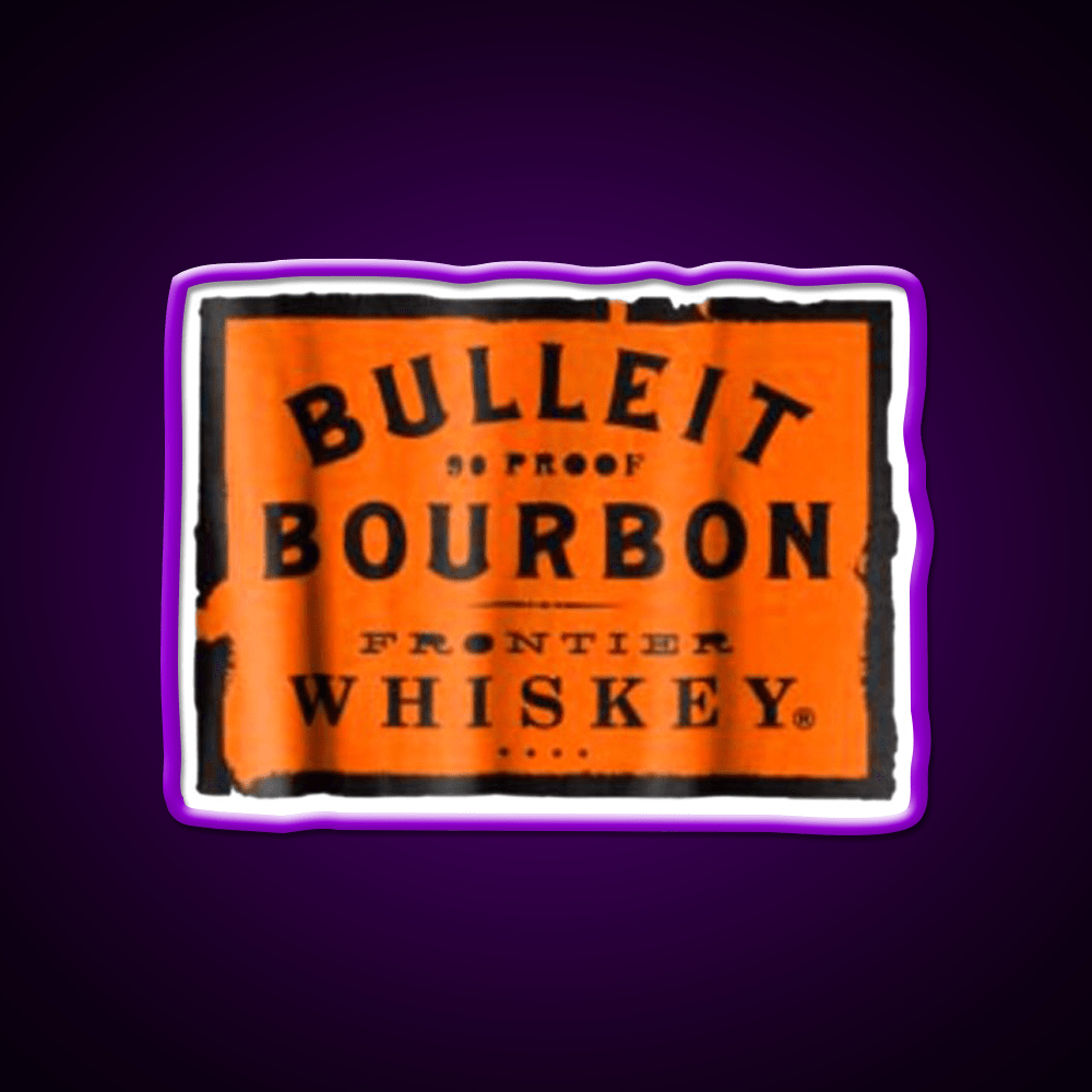 Bulleit Bourbon Frontier Whiskey Wine Whiskey Drink Bar Led Neon Sign Rgb Color - Shineneon