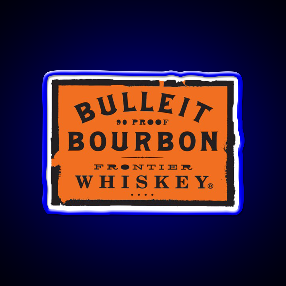 Bulleit Bourbon Whiskey Drink Bar Led Neon Sign Rgb Color