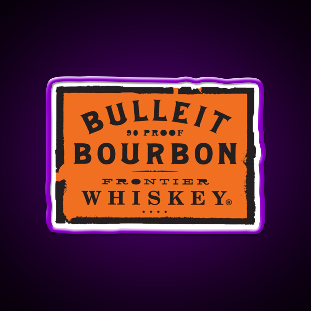 Bulleit Bourbon Whiskey Drink Bar Led Neon Sign Rgb Color