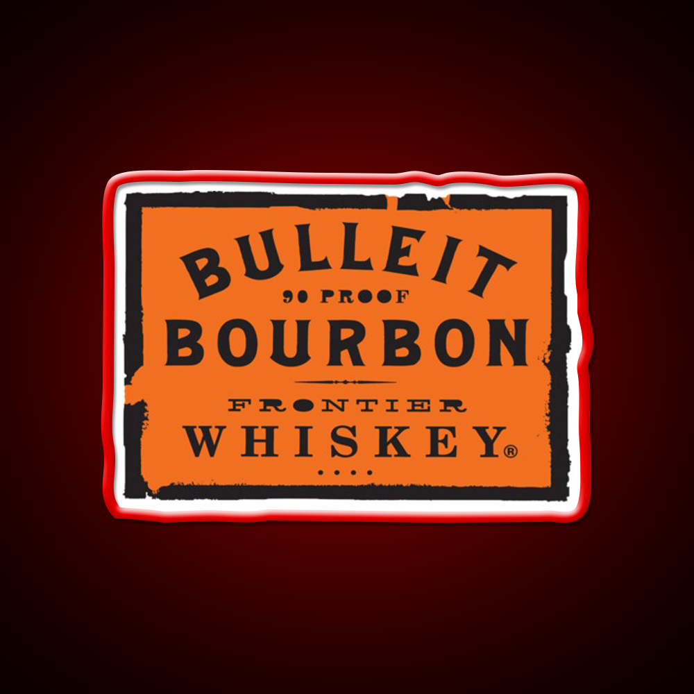 Bulleit Bourbon Whiskey Drink Bar Led Neon Sign Rgb Color