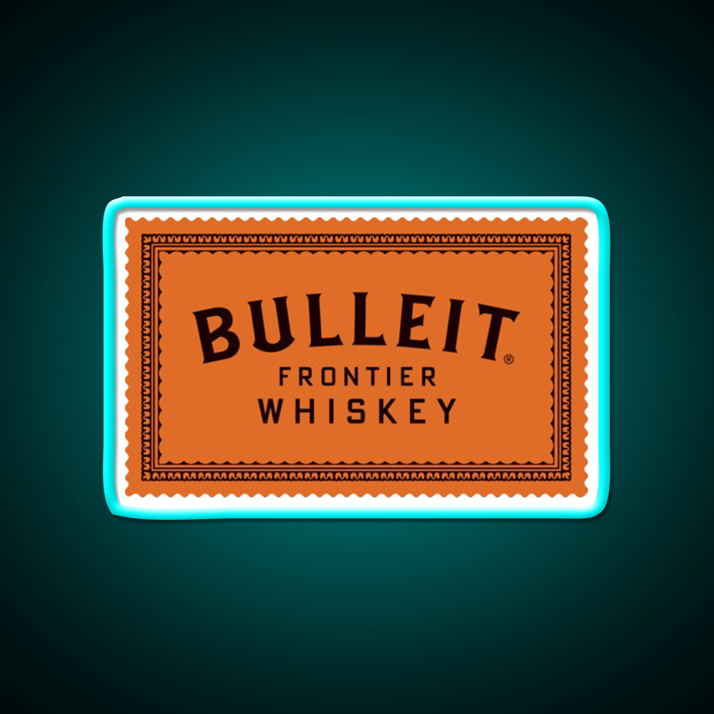 Bulleit Bourbon Whiskey Drink Bar Led Neon Sign Wall Art Rgb Color