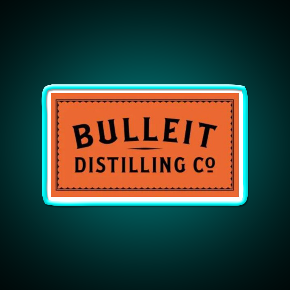 Bulleit Distilling Co Bourbon Beer Bar Decor Led Neon Sign Rgb Color - Size and dimension reference