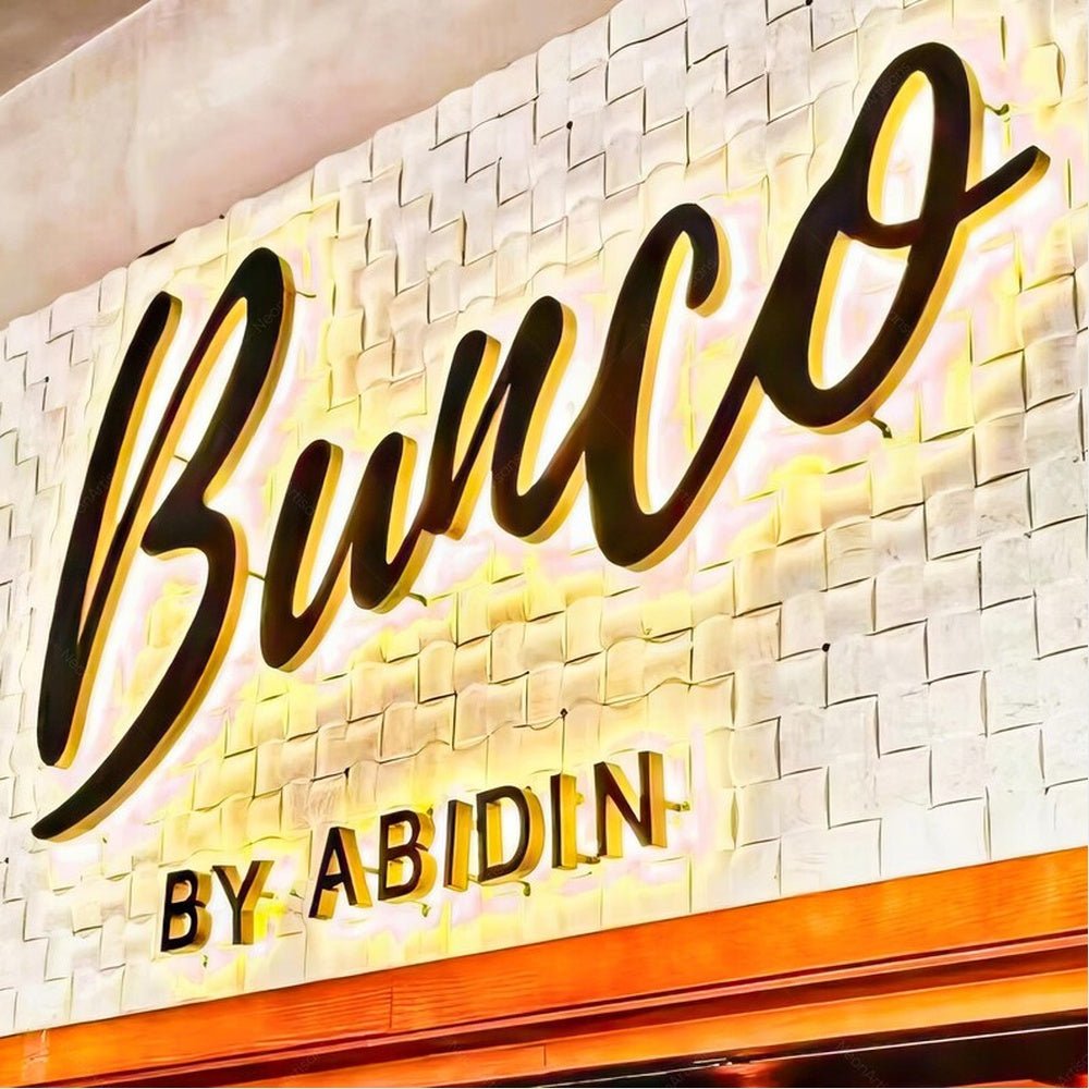 Bunco By Abidin 3D Frontlit And Backlit Channel Letter Led Light Sign - Shineneon