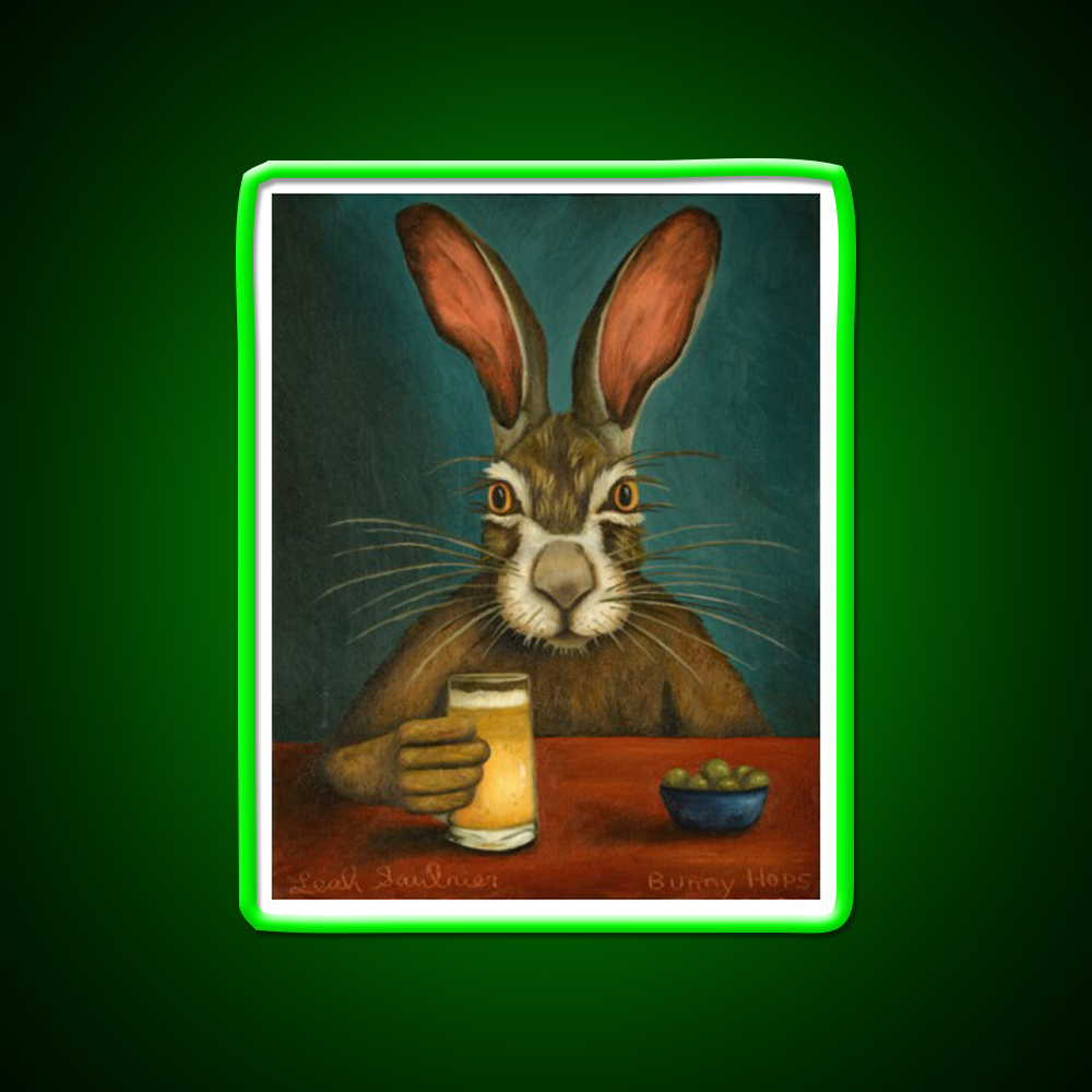 Bunny Hops Beer Bar Decor Led Neon Sign Rgb Color - LED neon sign view 8