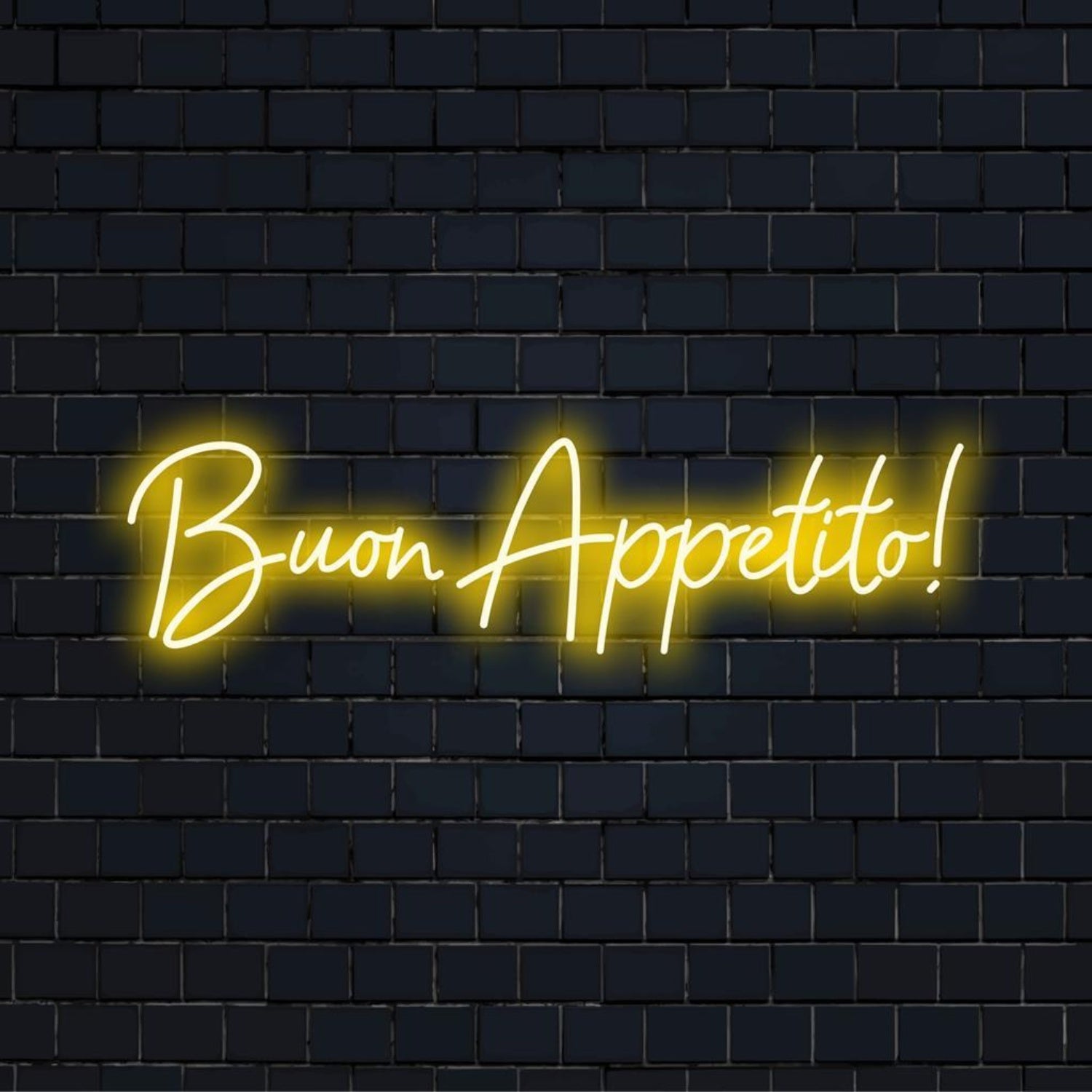 Buon Appetito Bright Yellow Led Neon Sign For Restaurant Wall Decor | Shineneon