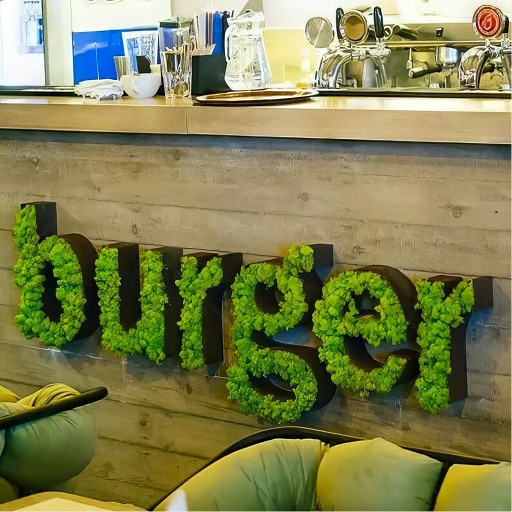 Burger 3D Moss Letter Sign - Shineneon