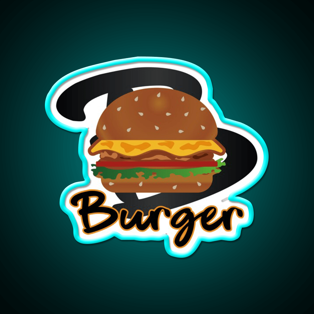 Burger America Fast Food Led Neon Sign For Burger Place Rgb Color - Shineneon